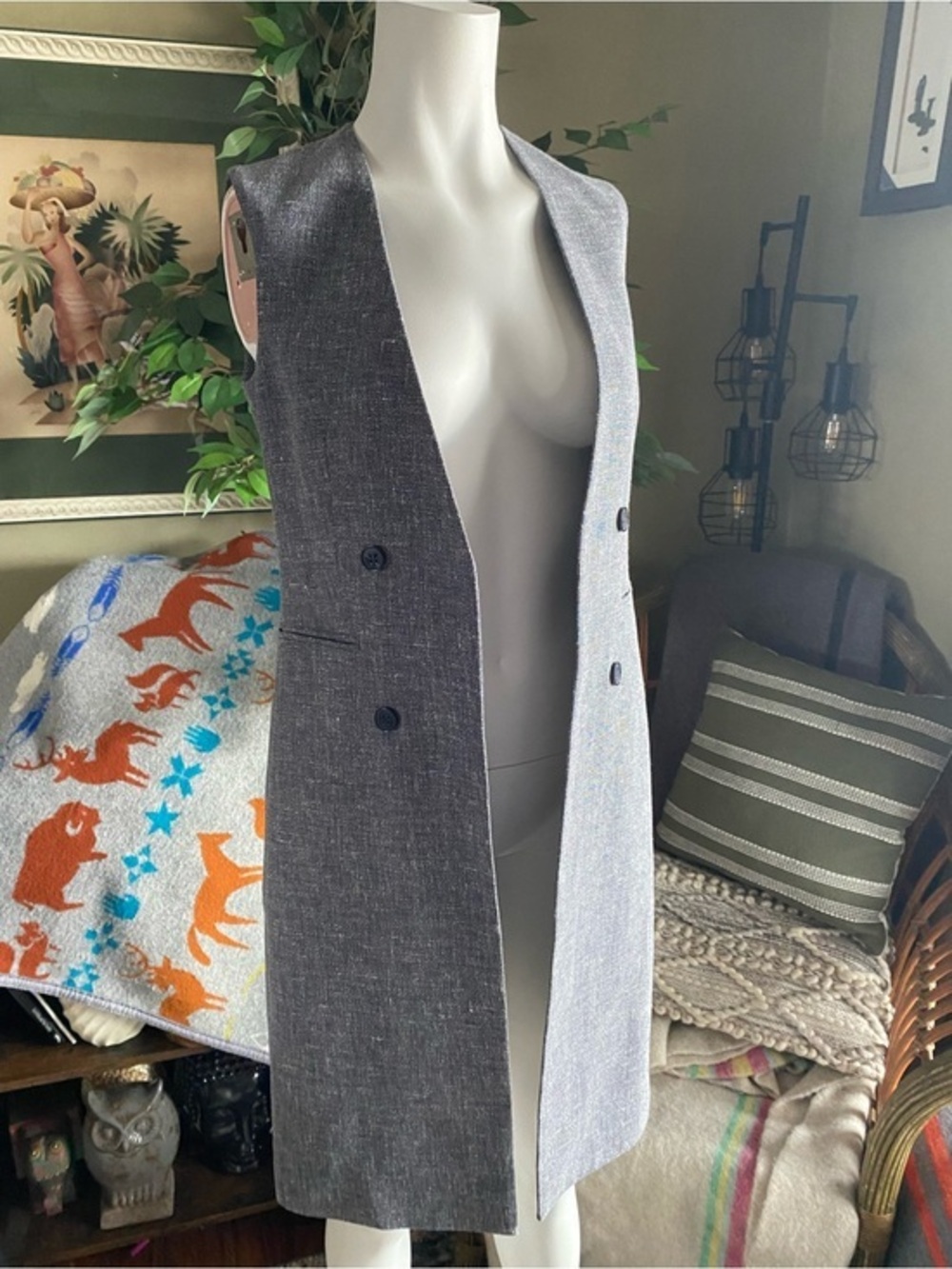 Theory Vest Wool/Linen New